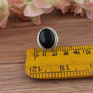 Anillo de Plata de Ley 925 con Bisel de Ónix Negro Vintage, Estilo Victoriano, Filigrana, Corte Brillante, Joyería Fina para Mujer - Product Image 4