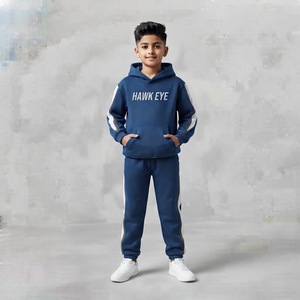 Conjuntos Deportivos de Invierno Transpirables y Ligeros para Niños, Tallas Grandes, Sudaderas con Capucha, Ropa Deportiva para Gimnasio, Estampado Sólido, Personalizados OEM - Product Image 1
