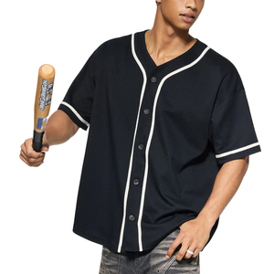 ชุดยูนิฟอร์มเบสบอลทีมชายแบบ OEM ผลิตตามสั่ง ผ้าโพลีเอสเตอร์ 100% น้ำหนักเบา ป้องกันแบคทีเรีย พร้อมปักโลโก้ตามสั่ง แต่งขอบตัดสี กระดุมติดเสื้อ - Product Image 5