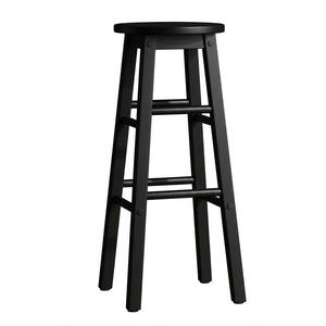 Taburete Redondo Moderno de Madera Maciza para Bar, Comedor, Taller y Hogar - Product Image 1