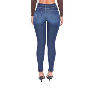 Jeans Casuales de Mezclilla para Mujer, Talla Grande, 100% Alta Calidad, Sexy, Sólidos, Bordados, Transpirables, Ajustados - Product Image 4