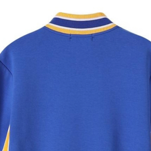 Chaqueta de Calentamiento Air Tech Fleece para Mujer en Azul Rey, Amarillo y Blanco con Letras Bordadas, Cierre Completo y Puños Acanalados, Ropa Exterior Informal - Product Image 5