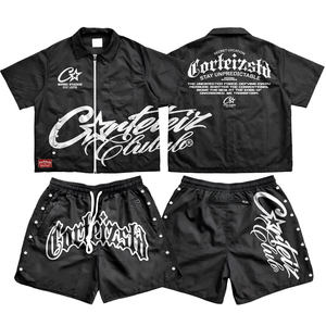 Short Sleeve Windbreaker <b>Jacket</b> & Shorts Set Lightweight Outdoor Wear Custom Design <b>Men</b> <b>Summer</b> Short Sleeve Windbreaker Set - Product Image 1
