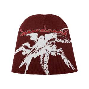 Brand name Beanie Unisex Adult Street Style Winter Hat 56-58CM Computer <b>Knitted</b> <b>Animal</b> <b>Pattern</b> Embroidery - Product Image 5