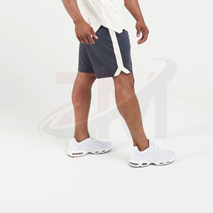 Shorts à rayures latérales pour hommes, décontractés, bleu marine, légers, avec cordon de serrage à la taille, confortables - Product Image 3