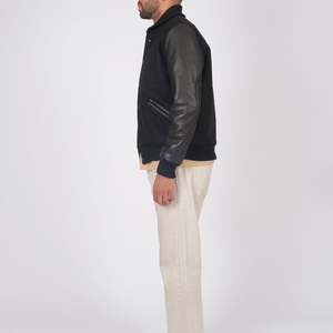 Comfortable Varsity Jacket For <b>Man</b> Soft Cotton Fabric College Casual Streetwear Winter Outerwear - Product Image 1