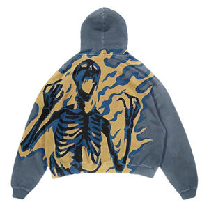 Sweat à capuche brodé OEM en gros, pull en coton personnalisé, style streetwear, vêtements de mode à prix abordable, unisexe - Product Image 2