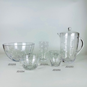 <b>Plastic</b> Acrylic Drink Dimpled Round Dots Tall Tumbler - Product Image 4