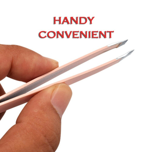 2026 Customized Stainless Steel Tweezers Fixed Oblique Mouth Eyebrow Trimmer Clip Cosmetic Beauty <b>Makeup</b> <b>Tools</b> - Product Image 2