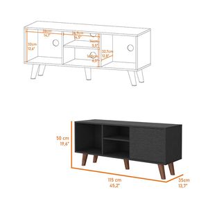 Libreria a doppia anta Durango con tre ripiani, design elegante - Product Image 2
