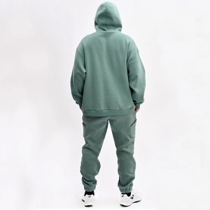 Ensemble de survêtement unisexe décontracté et ample en molleton 100 % coton, coupe régulière, respirant, effet délavé, idéal pour l'hiver - Product Image 5
