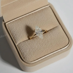 แหวนเพชรทรงมาร์คีส์ 2 กะรัต แบบเดี่ยว รับรองโดย IGI ชุบทอง 18k หรูหรา Krishnavii KR 270 - Product Image 5