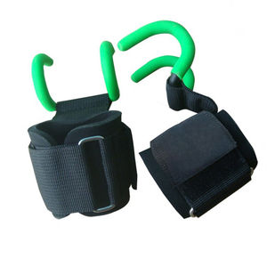 Gancho de levantamiento de pesas de alta resistencia con correa para la muñeca, soporte de agarre personalizado al por mayor para entrenamiento en gimnasio, hombres y mujeres - Product Image 2