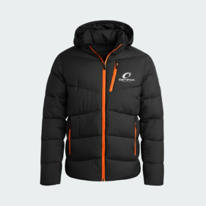 Servicios OEM de Ostriya Intl, Chaqueta Acolchada para Hombre de Alta Calidad, Cuello Alto, Logotipo Frontal, Resistente al Viento, Transpirable, 100% Poliéster - Product Image 1