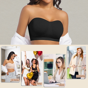 Sujetador invisible sin tirantes en forma de M para mujer, ropa interior cómoda y sexi antideslizante para verano, sujetadores para vestido - Product Image 4