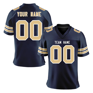 Camisetas de Fútbol Americano Personalizadas de Manga Corta, 100% Poliéster, Transpirables, Antibacterianas, Tallas Grandes, con Logotipo Frontal de Equipos - Product Image 6