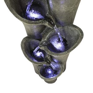 Fontana da Esterno a LED con Base in Finto Pietra, 100 cm, Stile Elegante - Product Image 6