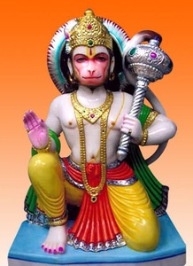 Beautiful Makrana Marble Hanuman Statue - Product Image 4