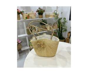 Chic Pick 2025: Bolso de playa de jacinto de agua para mujer, bolso de paja de moda, asequible para un elegante bolso de playa de verano de Vietnam - Product Image 3