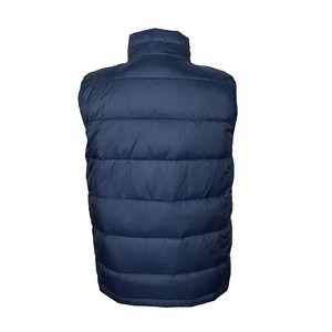 Plum Maroon Navy Blue Custom Unisex Casual Thin Zipper Solid Puffer Stand Collar Quilted Winter Bodywarmer OEM Sleeveless <b>Warm</b> - Product Image 3