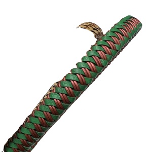 Cordón de cuero trenzado para fabricación de joyas, cuerda de cuero ovalada de larga duración, resistente, redonda y plana - Product Image 1