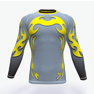 Maillot de compression personnalisé anti-UV UPF50 respirant imprimé par transfert thermique, directement de l'usine, pour l'entraînement sportif en salle de sport - Product Image 1