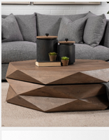 Table basse Croco moderne pour salon, table centrale élégante en bois, mobilier d'appoint pour décoration intérieure