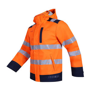 Uniforme de Seguridad de Poliéster de Alta Visibilidad a Precio Económico al por Mayor, Chaqueta y Pantalón de Trabajo Reflectantes y Resistentes al Viento para Trabajadores Nocturnos - Product Image 2