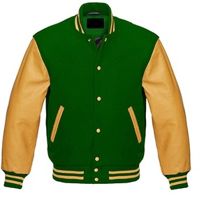 EM Custom Kelly Green Orange <b>White</b> Bomber High Quality Varsity Letterman Two Tone Hoodie <b>Jacket</b> for Teamwear and Casual Wear - Product Image 6