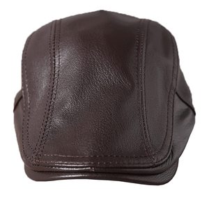Gorra Plana Unisex Negra de Cuero Vacuno Genuino, Transpirable, Estilo Ivy Newsboy, Diseño Inglés, Uso Casual, Ajustable, para las Cuatro Estaciones - Product Image 5