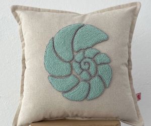 Beaded Leaf Cushion Cover Velvet Fabric Gold Fern Frond Pillowcase Handcrafted Home Decor Accessory Botanical <b>Throw</b> Pillow Case - Product Image 5