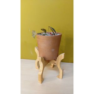Support élégant pour plantes en bois massif, support pour pot de fleurs en bois fait à la main, pour l'intérieur et l'extérieur, pour le bureau, la maison, la décoration - Product Image 4