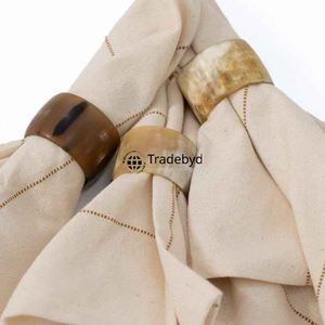 Anneau de serviette en corne de style campagnard écologique haut de gamme, fait main, élégant, pour la décoration de table, idéal pour les cadeaux Tradebyd - Product Image 1