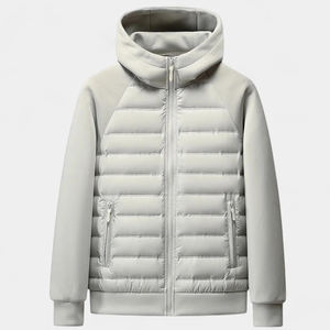 Veste d'hiver pour homme, veste matelassée en duvet, veste légère rembourrée, veste d'hiver imperméable, veste hybride d'hiver, veste à capuche matelassée - Product Image 3