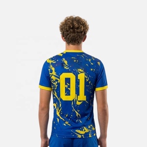 Maillot de football violet à effet éclaboussures, maillot d'équipe personnalisé, uniforme de football à manches courtes, tenue de match, maillot et short de handball - Product Image 3