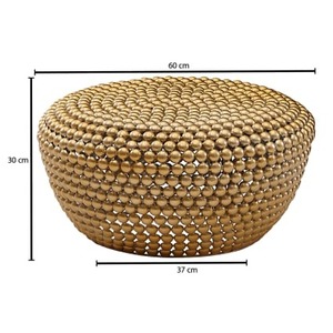 Coffee Around Modern <b>Round</b> Coffee <b>Table</b> With Hammered Finish 42 Cm Diameter Living Room Furniture Contemporary Design - Product Image 1