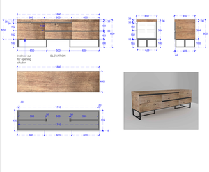 Mueble de TV Moderno con Estantes de Almacenamiento, Centro de Entretenimiento Montado en la Pared para Sala de Estar, Mueble Duradero y Elegante - Product Image 2