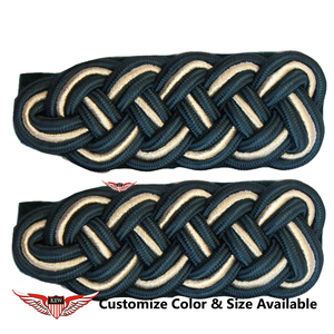 KEW Epaulettes Silk Black Beige <b>Braided</b> Shoulder board Nylon Elegant Durable Garment <b>Accessory</b> - Product Image 2