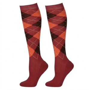 NUEVOS Calcetines de Equitación hasta la Rodilla, Personalizados, de Lujo Moderno, de Algodón con Diseño Azul Argyle - Product Image 2