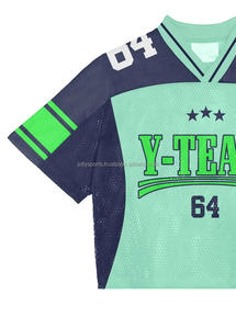 Camiseta de fútbol Boxy 220gsm 100% Camiseta de algodón con ajuste suelto y camisetas de fútbol impresas Camiseta de malla de fútbol - Product Image 2