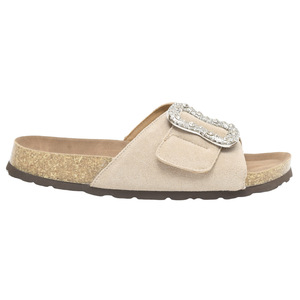 Sandalias de verano Ann'S con punta abierta, de gamuza sintética acolchada, con hebilla de diamantes de imitación, estilo natural y a la moda - Product Image 2