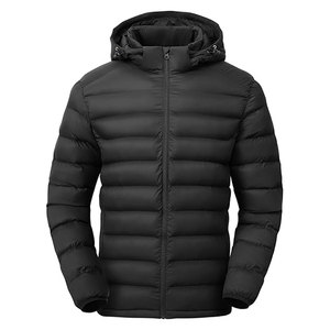 Factory Direct <b>Mens</b> Puffer <b>Jacket</b> Casual Lightweight Winter Coat with Detachable Hood Custom Logo Suitable Work Hiking - Product Image 1