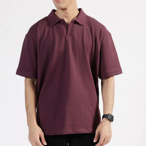 Camisetas de Manga Corta para Hombre, Tejidas, Transpirables, con Logotipo Bordado Personalizado al por Mayor, de Poliéster/Algodón, Ropa Deportiva Casual - Product Image 5