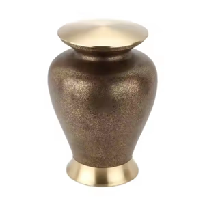 Handmade Classic Indian Metal Cremation Urn with Secure Lid Rust-Proof Design for Bulk Human Ashes <b>Vase</b> - Product Image 2