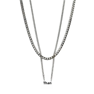 ชุดเครื่องประดับฮิปฮอป ลายหยดน้ำ ทำจากสแตนเลสสตีล ชุบทอง 18K สร้อยคอจี้เพื่อลุคเท่สไตล์คนเมือง - Product Image 5