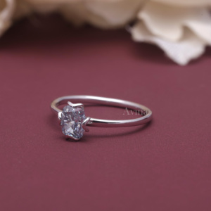 Bague en diamant cultivé en laboratoire certifié IGI, argent sterling 925 massif, coupe poire bleue, bague de fiançailles solitaire pour femme - Product Image 6