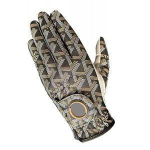 Guantes de golf para mano derecha, cuero genuino, estampado por sublimación, antideslizantes, cierre de gancho y bucle, deportivos unisex - Product Image 5