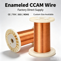 Fil de cuivre émaillé recouvert d'aluminium de 0,40 mm 180 ° Classe C pour les fabricants de moteurs et de transformateurs