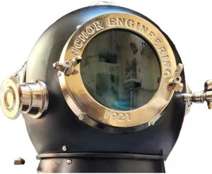 Casco de Buceo de la Marina de los Estados Unidos, Modelo Mark V, Estilo Vintage, Material de Latón, Acabado Negro para Buceo Marino - Product Image 3