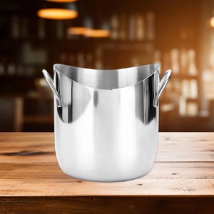 Seau à glace en acier inoxydable Moontstar avec couvercle et pinces à glace, conteneur isotherme pour fêtes, modèle MSE-IB033 – Vente en gros - Product Image 5